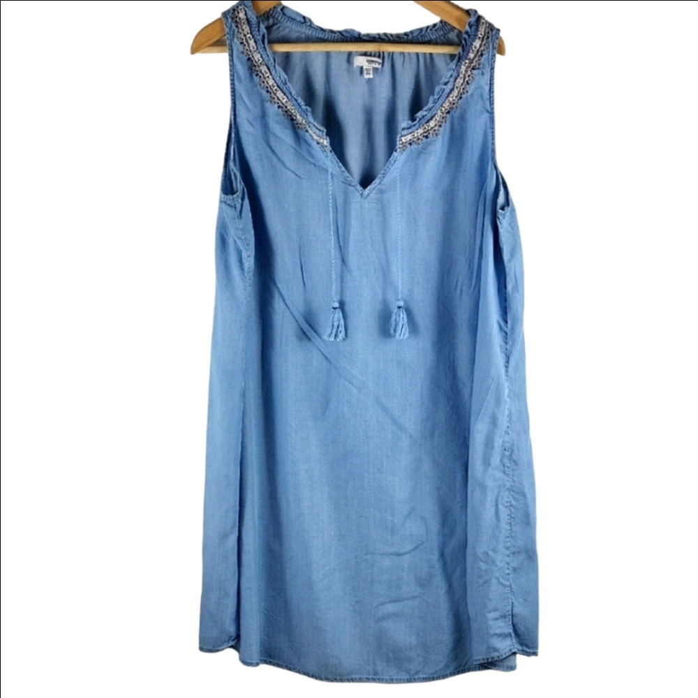 Sonoma Light Blue Sleeveless Dress Women's Plus Size 0X